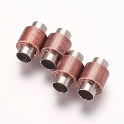 304 Stainless Steel Magnetic Clasps with Glue-in Ends&nbsp;STAS-F124-03