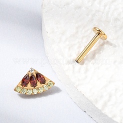 F136 Titanium Pave Cubic Zirconia Fruit Internally Threaded Labrets&nbsp;ME-CBA9828-06A-G