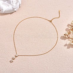 Shell Pearl Beads Flower Pendant Necklace for Women&nbsp;JN1061A