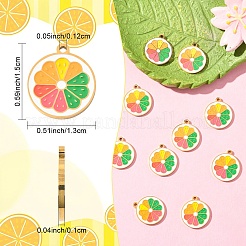 10PCS 10Pcs Fruit 304 Stainless Steel Enamel Charms&nbsp;STAS-YW0003-17G
