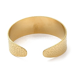 Ion Plating(IP) 304 Stainless Steel Wide Open Cuff Bangles&nbsp;BJEW-L682-023G