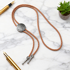 1Pc PU Imitation Leather Braided Cord Lariat Necklaces&nbsp;NJEW-CL0001-36