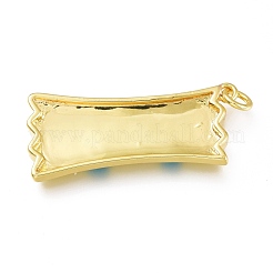 Real 18K Gold Plated Brass Enamel Pendants&nbsp;KK-A150-06G-RS