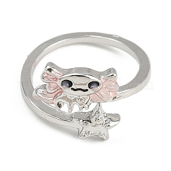 Axolotl with Starfish Alloy Enamel Adjustable Cuff Rings&nbsp;FS-WG6A93B-01