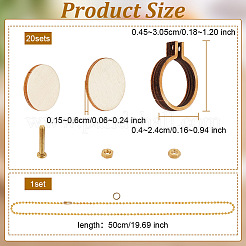 20 Sets Mini Wooden Embroidery Hoops&nbsp;DIY-OC0010-45