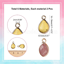 Natural Gemstone Pendants&nbsp;G-NB0002-12G