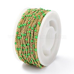 Ion Plating(IP) 304 Stainless Steel Enamel Curb Chains&nbsp;CHS-P013-01G-10