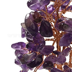 Christmas Natural Amethyst Chips Tree Decorations&nbsp;DJEW-K028-01B