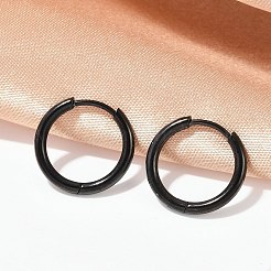 202 Stainless Steel Huggie Hoop Earrings&nbsp;EJEW-F111A-15mm-EB