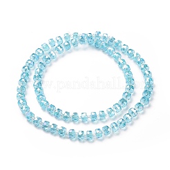 Electroplate Transparent Glass Beads Strands&nbsp;EGLA-H101-03E