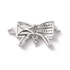 Brass Micro Pave Clear Cubic Zirconia Box Clasps&nbsp;LS-KK-G427-09P