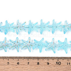 Baking Paint Electroplate Transparent Glass Beads Strands&nbsp;EGLA-N017-07-A02
