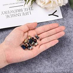 12Pcs 6 Colors 316 Surgical Stainless Steel Screw Ear Gauges Flesh Tunnels Plugs&nbsp;STAS-YW0001-14