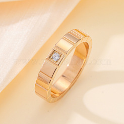 304 Stainless Steel & Cubic Zirconia Finger Rings&nbsp;FS-WG10832-06