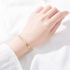 Brass Link Chain Bracelets&nbsp;BJEW-EE0003-03G