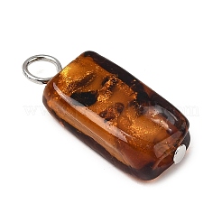 Handmade Gold Sand Lampwork Pendants&nbsp;PALLOY-JF04370-01