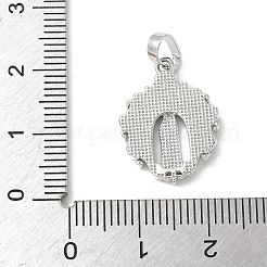 Brass Pave Natural White Shell Religion Pendants&nbsp;KK-S522-23P-A