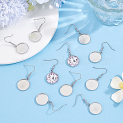 60Pcs 304 Stainless Steel Earring Hooks&nbsp;STAS-BBC0009-93C
