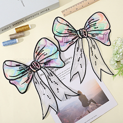 Bowknot Polyester Embroidery Costume Accessories&nbsp;DIY-WH0308-564A