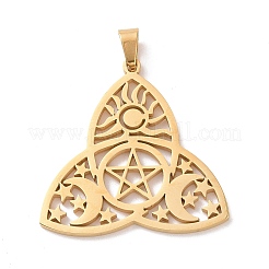 304 Stainless Steel Hollow Pendants&nbsp;STAS-P313-04G