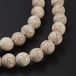 Synthetic Magnesite Beads Strands&nbsp;TURQ-S192-10mm-1