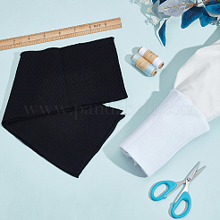 2Pcs 2 Colors Polyester Ribbing Fabric for Cuffs&nbsp;DIY-WR0004-78