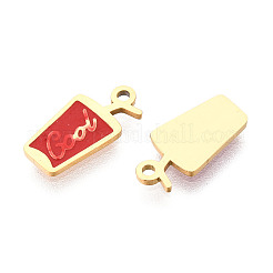 304 Stainless Steel Enamel Charms&nbsp;STAS-T065-66G-01