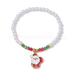 4Pcs 4 Styles Electroplate Glass & Imitated Pearl Acrylic Beaded Stretch Bracelet Sets&nbsp;BJEW-JB10415