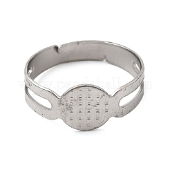 316 Stainless Steel Pad Ring Settings&nbsp;X-STAS-D375-03P