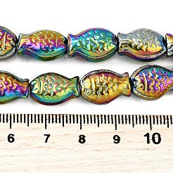 Electroplate Glass Beads Strands&nbsp;EGLA-V001-01G
