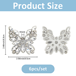6pcs Glass Viscose Accessories Ornament Accesories&nbsp;DIY-FH0008-97