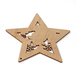 Christmas Theme Natural Wood Big Pendants&nbsp;X-WOOD-B001-16