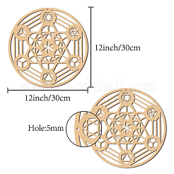 Chakra Theme Laser Cut Wooden Wall Sculpture&nbsp;WOOD-WH0113-039