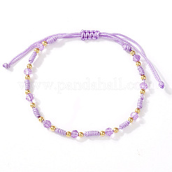 Glass & Brass Beads Braided Bead Bracelets&nbsp;LS-ZQ2730