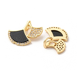 Brass Micro Pave Cubic Zirconia Pendants&nbsp;KK-P250-20G-02