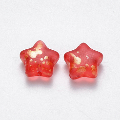 Spray Painted Glass Beads&nbsp;X-GLAA-R211-04-F02
