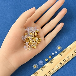 6 Styles Brass Bullet Clutch Bullet Clutch Earring Backs with Pad&nbsp;FIND-FS0003-08G