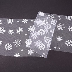 Snowflake Deco Mesh Ribbons&nbsp;LS-OCOR-P010-G01