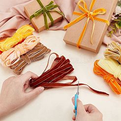 60 Yards 12 Colors Single Face Velvet Ribbon&nbsp;SRIB-AR0001-21