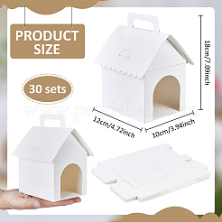 Cardboard Paper Pet Gift Packing Boxes with Window and Handles&nbsp;CON-WH0095-210