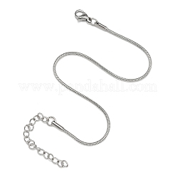Tarnish Resistant 304 Stainless Steel Snake Chain Bracelets&nbsp;STAS-M175-10P-A