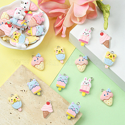 60Pcs 6 Styles Summer Theme Opaque Resin Pendants&nbsp;RESI-CJ0002-96