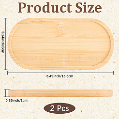 2Pcs Wood Round Incense Plate&nbsp;AJEW-CN0003-62