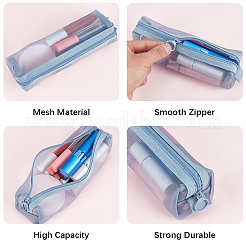 5Pcs 5 Colors Nylon Mesh Pen Pencil Case&nbsp;ABAG-GF0001-54
