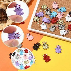 32Pcs 8 Colors Halloween Alloy Enamel Pendants&nbsp;ENAM-SC0016-83