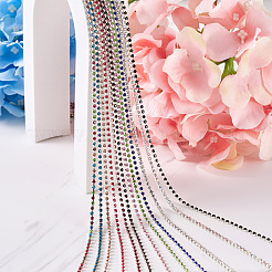 12 Colors Brass Rhinestone Strass Chains&nbsp;CHC-FW0001-01