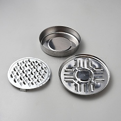 Stainless Steel Mosquito Coil Holder with Cap&nbsp;AJEW-WH0481-180-1