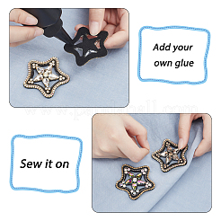 6Pcs 6 Colors Computerized Embroidery Cloth Sew on Patches&nbsp;DIY-FG0002-37