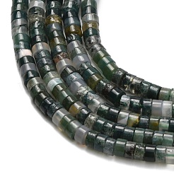 Natural Moss Agate Beads Strands&nbsp;G-Z110-A39-2x4mm