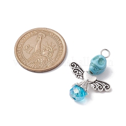 Synthetic Turquoise & Glass Pendants&nbsp;PALLOY-TA00113-02